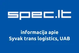 Syvak trans logistics, UAB | spec.lt