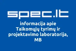 Taikomųjų tyrimų ir projektavimo laboratorija, MB iliustracija