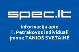 T. Petrakovos individuali įmonė TANIOS SVETAINĖ | spec.lt