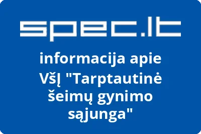 Tarptautinė šeimų gynimo sąjunga, VŠĮ