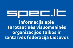 Tarptautinės visuomeninės organizacijos Taikos ir santarvės federacija Lietuvos filialas | spec.lt