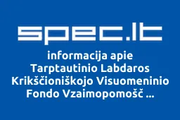 Tarptautinio Labdaros Krikščioniškojo Visuomeninio Fondo Vzaimopomošč Atstovybė Lietuvoje | spec.lt