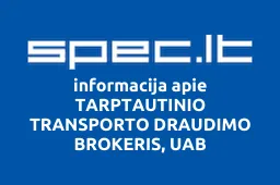 TARPTAUTINIO TRANSPORTO DRAUDIMO BROKERIS, UAB | spec.lt