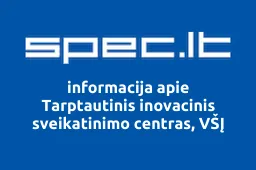 Tarptautinis inovacinis sveikatinimo centras, VŠĮ | spec.lt