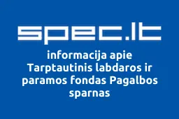 Tarptautinis labdaros ir paramos fondas Pagalbos sparnas | spec.lt