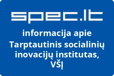 Tarptautinis socialinių inovacijų institutas, VŠĮ | spec.lt