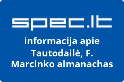 Tautodailė, F. Marcinko almanachas