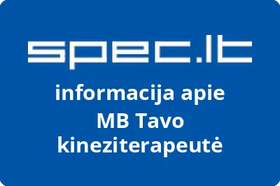Tavo kineziterapeutė, MB | spec.lt