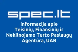 Teisinių, Finansinių ir Nekilnojamo Turto Paslaugų Agentūra, UAB | spec.lt