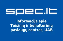 Teisinių ir buhalterinių paslaugų centras, UAB | spec.lt