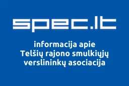 Telšių rajono smulkiųjų verslininkų asociacija | spec.lt