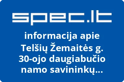 Telšių Žemaitės g. 30-ojo daugiabučio namo savininkų bendrija | spec.lt
