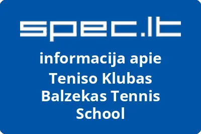 Teniso klubas Balzekas Tennis School