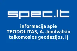 TEODOLITAS, A. Juodvalkio taikomosios geodezijos, IĮ | spec.lt