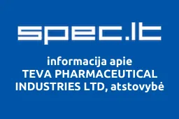 TEVA PHARMACEUTICAL INDUSTRIES LTD, atstovybė | spec.lt
