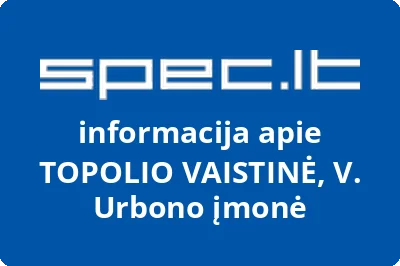 TOPOLIO VAISTINĖ, V. Urbono įmonė