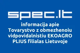 Tovarystvo z obmezhenoiu vidpovidalnistiu EKOAGRO PLIUS filialas Lietuvoje iliustracija