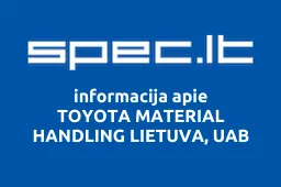 TOYOTA MATERIAL HANDLING LIETUVA, UAB | spec.lt