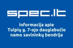 Tulpių g. 7-ojo daugiabučio namo savininkų bendrija | spec.lt