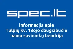 Tulpių kv. 13ojo daugiabučio namo savininkų bendrija | spec.lt