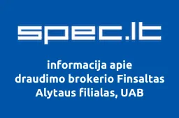 draudimo brokerio Finsaltas Alytaus filialas, UAB