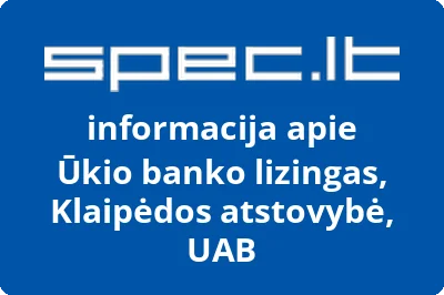Ūkio banko lizingas, Klaipėdos atstovybė, UAB