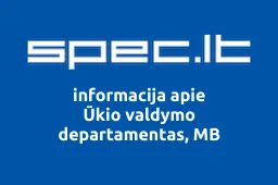 Ūkio valdymo departamentas, MB | spec.lt