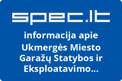 Ukmergės Miesto Garažų Statybos ir Eksploatavimo Bendrija Anykščių 31A