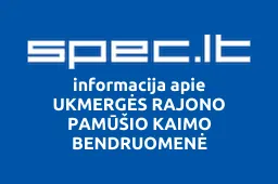 UKMERGĖS RAJONO PAMŪŠIO KAIMO BENDRUOMENĖ | spec.lt