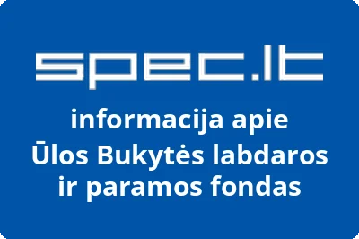Ūlos Bukytės labdaros ir paramos fondas | spec.lt