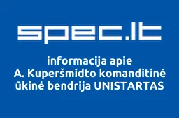 A. Kuperšmidto komanditinė ūkinė bendrija UNISTARTAS | spec.lt