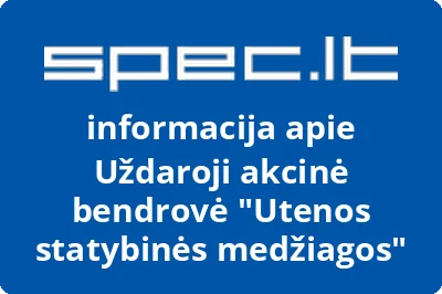 Utenos statybinės medžiagos, UAB | spec.lt