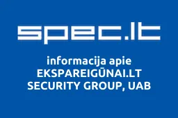 EKSPAREIGŪNAI.LT SECURITY GROUP, UAB | spec.lt