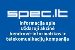 Uždaroji akcinė bendrovė-informatikos ir telekomunikacijų kompanija In-tel-com | spec.lt