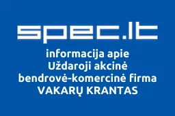 Uždaroji akcinė bendrovė-komercinė firma VAKARŲ KRANTAS iliustracija