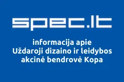 Uždaroji dizaino ir leidybos akcinė bendrovė Kopa | spec.lt