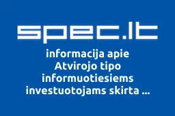 Atvirojo tipo informuotiesiems investuotojams skirta investicinė bendrovė KŪB ZeroSum Debt Fund I | spec.lt