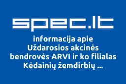 Uždarosios akcinės bendrovės ARVI ir ko filialas Kėdainių žemdirbių aptarnavimo centras iliustracija