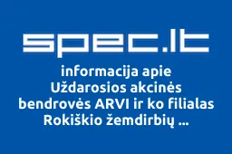 Uždarosios akcinės bendrovės ARVI ir ko filialas Rokiškio žemdirbių aptarnavimo centras | spec.lt