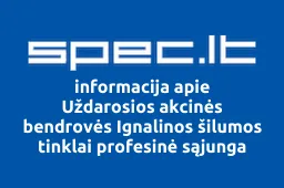 Uždarosios akcinės bendrovės Ignalinos šilumos tinklai profesinė sąjunga | spec.lt