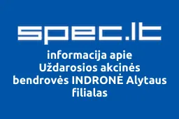 Uždarosios akcinės bendrovės INDRONĖ Alytaus filialas | spec.lt