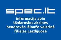 Uždarosios akcinės bendrovės Išlaužo vaistinė filialas Lazdijuose | spec.lt
