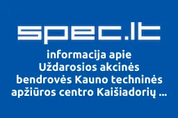 Uždarosios akcinės bendrovės Kauno techninės apžiūros centro Kaišiadorių filialas | spec.lt