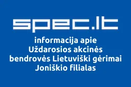 Uždarosios akcinės bendrovės Lietuviški gėrimai Joniškio filialas | spec.lt