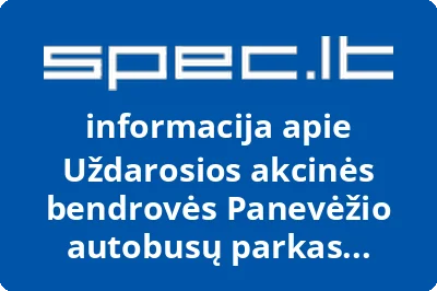 Uždarosios akcinės bendrovės Panevėžio autobusų parkas profsąjunga | spec.lt