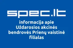Uždarosios akcinės bendrovės Prienų vaistinė filialas | spec.lt