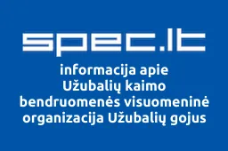 Užubalių kaimo bendruomenės visuomeninė organizacija Užubalių gojus | spec.lt