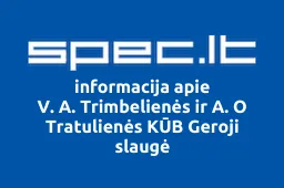 V. A. Trimbelienės ir A. O Tratulienės KŪB Geroji slaugė | spec.lt