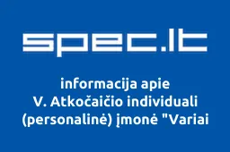 V. Atkočaičio individuali (personalinė) įmonė "Variai