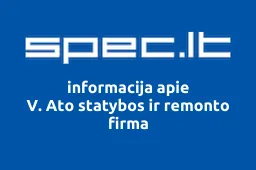 V. Ato statybos ir remonto firma | spec.lt